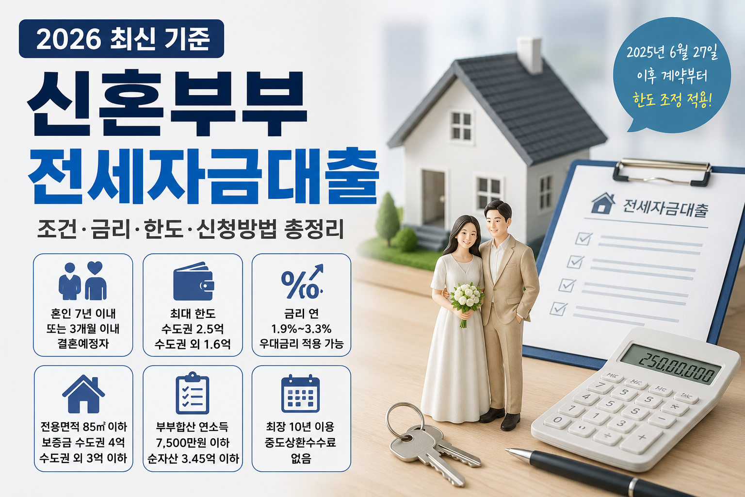 2026 신혼부부 전세자금대출 조건 금리 한도 총정리